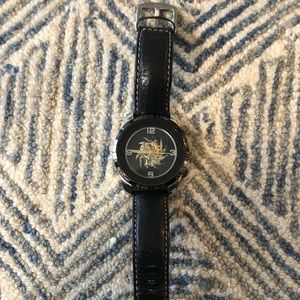 Akribos XXIV Men's AK448SS 'Shutter' Automatic Skeleton Stainless Steel Watch